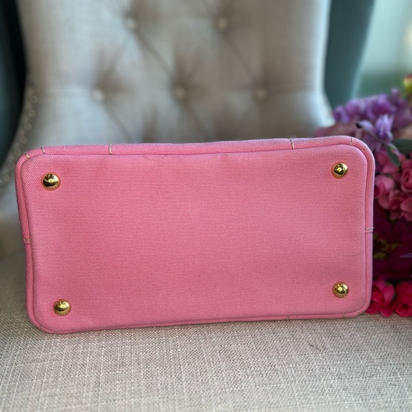 AUTHENTIC PINK PRADA CANAPA TOTE LIKE NEW - Picture 5 of 16